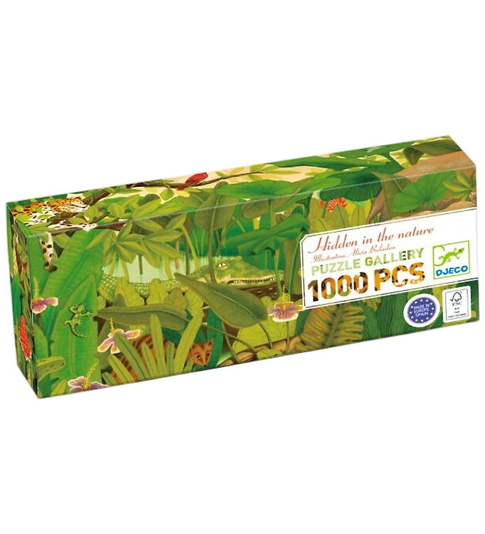 Djeco Puslespil - 1000 Brikker - 97x33 cm - Naturens Hemmelighed