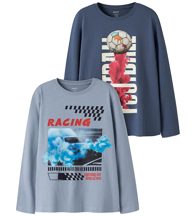 Name It Bluser - 2-pak - NkmVoto - Ashley Blue/Vintage Indigo