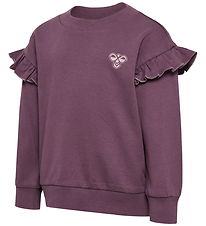 Hummel Sweatshirt - hmlMini - Loose Frill - Black Plum