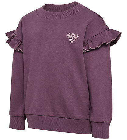 Hummel Sweatshirt - hmlMini - Loose Frill - Black Plum