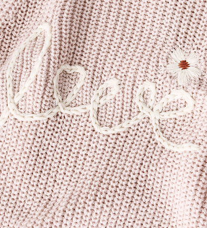 Lil Atelier Bluse - Strik - NmfEmlen - Hushed Violet m. Broderi