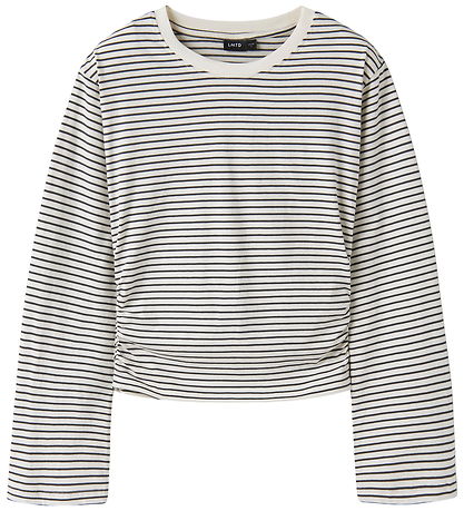 LMTD Bluse - NlfNovegat - Dark Shadow/W. Antique White
