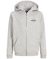 Jack & Jones Hættetrøje - Sweat - JorNorrebro - White Melange