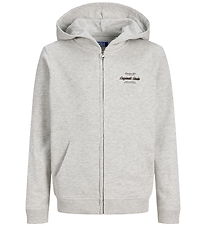 Jack & Jones Hættetrøje - Sweat - JorNorrebro - White Melange
