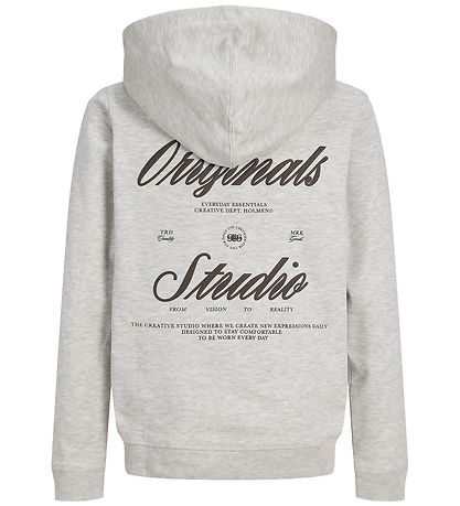 Jack & Jones Hættetrøje - Sweat - JorNorrebro - White Melange