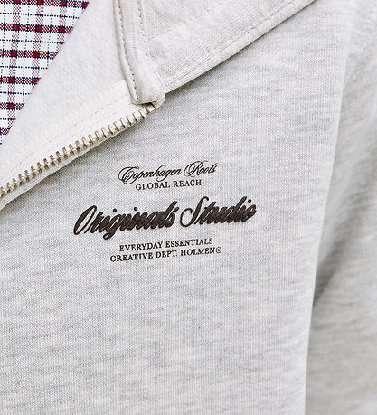 Jack & Jones Hættetrøje - Sweat - JorNorrebro - White Melange