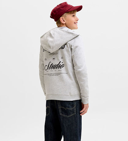 Jack & Jones Hættetrøje - Sweat - JorNorrebro - White Melange