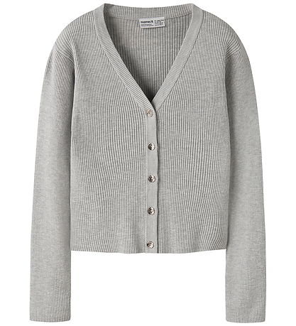 Name it Cardigan - NkfLarenlise - Strik - Light Grey Melange