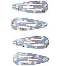Name It Hårspænder - 4-pak - NmfLrainbow - Subdued Blue