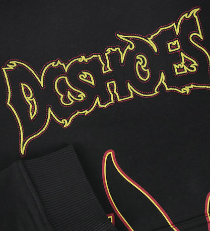 DC Hættetrøje - Burning - Sort m. Print