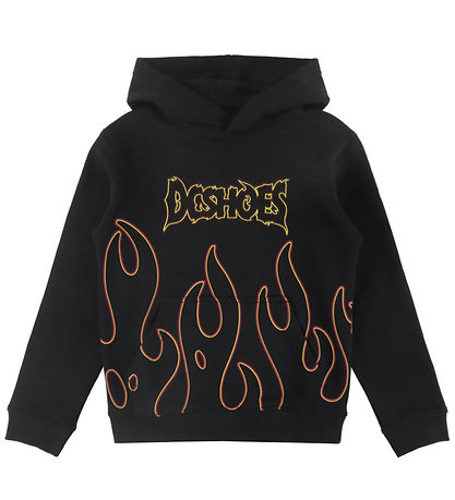 DC Hættetrøje - Burning - Sort m. Print