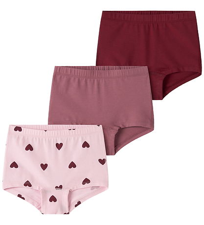 Name It Hipsters - NmfTights - 3-pak - Parfait Pink/Rumba Red