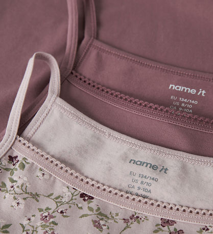 Name It Undertrøje - NkfStrap - 2-pak - Violet Ice/Wistful Mauve