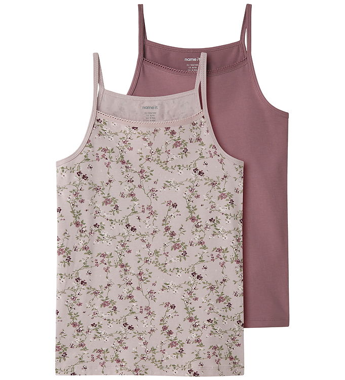Name It Undertrøje - NkfStrap - 2-pak - Violet Ice/Wistful Mauve