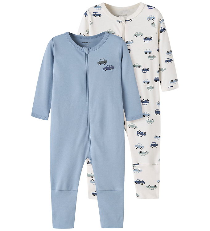 Name It Natdragt - NbmNightsuit - 2-pak - Jet Stream/Ashley Blue