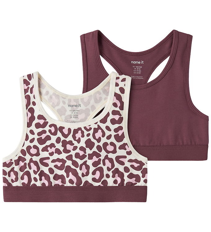 Name It Top - NkfShort - 2-pak - Antique White/Wild Ginger