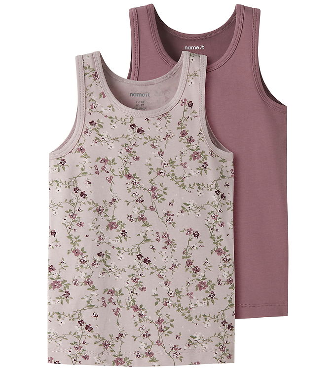 Name It Undertrøje - NmfTank - 2-pak - Violet Ice/Wistful Mauve