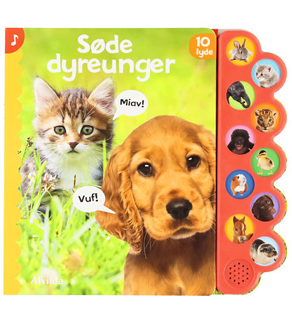 Alvilda Bog - Søde Dyreunger m. 10 Lyde - DA