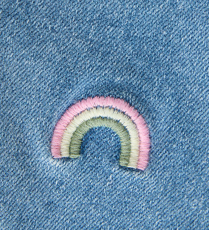 Name It Jeans - NmfBella Mom - Medium Blue Denim/Rainbow Embro