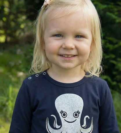 DYR-Cph T-shirt - Dyrcritter Baby - Navy Blæksprutte
