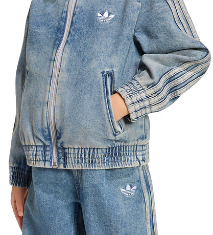 adidas Originals Denimjakke - Firebird - Worn Blue Denim