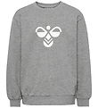 Hummel Sweatshirt - hmlJr Reg Tukas - Gråmeleret m. Logo