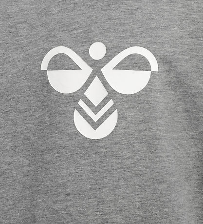 Hummel Sweatshirt - hmlJr Reg Tukas - Gråmeleret m. Logo