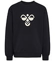 Hummel Sweatshirt - hmlJr Reg Tukas - Sort m. Logo