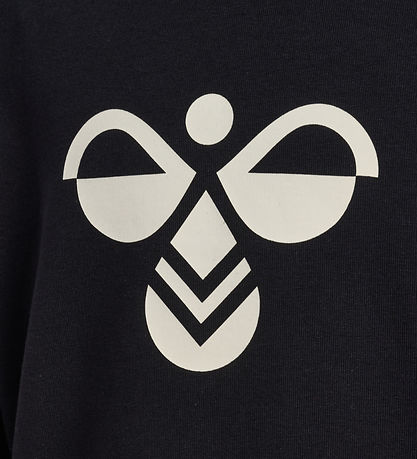 Hummel Sweatshirt - hmlJr Reg Tukas - Sort m. Logo