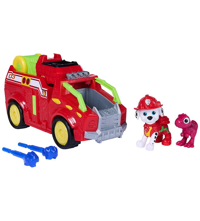 Paw Patrol Legetøjsbil - Movie 3 Dino Theme Vehicle - Marshall