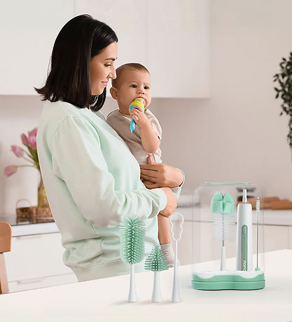 Momcozy Flaske Rengørningssæt - LS003 7-i.1 Baby Sæt - Grøn
