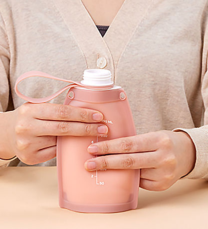 Momcozy Genanvendelige Mælkeposer - 5-pak - Silikone - Rød