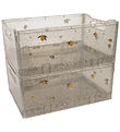 Konges Sløjd Foldekasser - 2-pak - 16x28x38 cm - Sparkling Blue