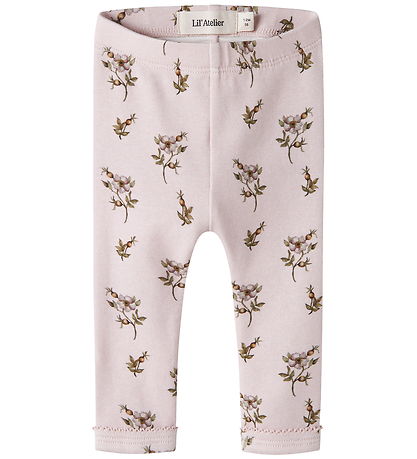 Lil Atelier Leggings - Slim - NbfGayo - Husted Violet/Apple Rose