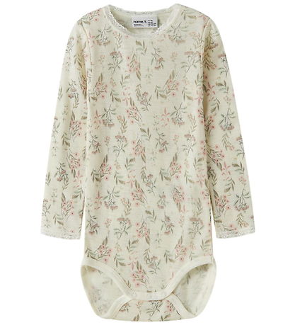 Name It Body l/æ - Uld - NmfWang - Snow White/Flowers/Leafs