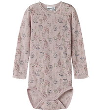 Name It Body l/æ - Uld - NmfWang - Violet Ice/Flowers/Leafs