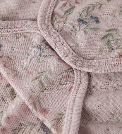 Name It Body l/æ - Uld - NmfWang - Violet Ice/Flowers/Leafs