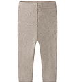 Lil' Atelier Leggings - Rib - Wool/Modal - NbnNalu - Feather Gra