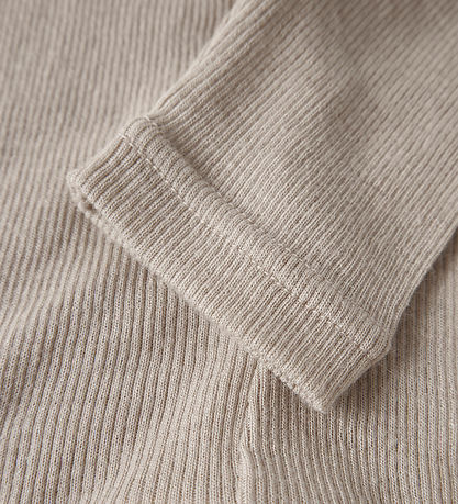 Lil Atelier Leggings - Rib - Uld/modal - NbnNalu - Feather Gray