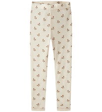 Lili Atelier Leggings - Uld/Modal - Slim - NmfNalu - Turtledove/