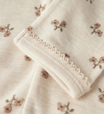 Lili Atelier Leggings - Uld/Modal - Slim - NmfNalu - Turtledove/