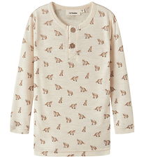 Lil Atelier Bluse - Uld/Modal - Slim - NmmNalu - Turtledove/Fox