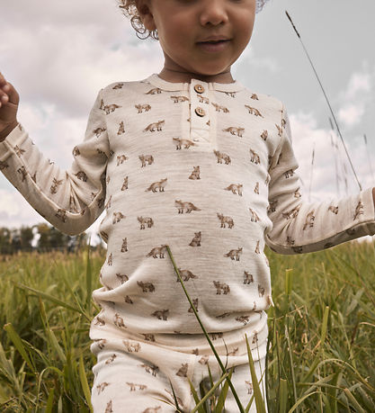 Lil Atelier Bluse - Uld/Modal - Slim - NmmNalu - Turtledove/Fox