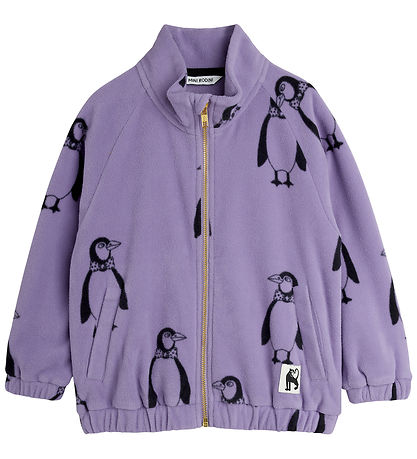 Mini Rodini Fleecejakke - Pingvin - Lilla