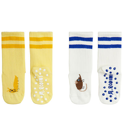 Mini Rodini Strømper - 6-pak - Antiskrid - Kitten - Multi