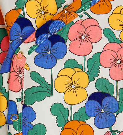 Mini Rodini Sæt - Body l/æ/Leggings/Vanter - Violas - Multi