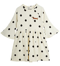 Mini Rodini Kjole - Hund - Offwhite