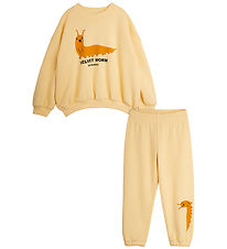 Mini Rodini Sweatsæt - Velvet - Orm - Gul