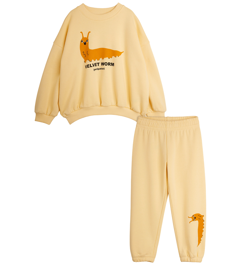 Mini Rodini Ensemble de Jogging - Ver de velours - Jaune - Mini Rodini - 8-9 ans 128-134 - Ensemble de Jogging 100 €