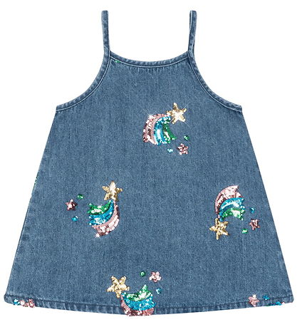 Konges Sløjd Kjole - Denim - Magot Sequin - Rainbow Star